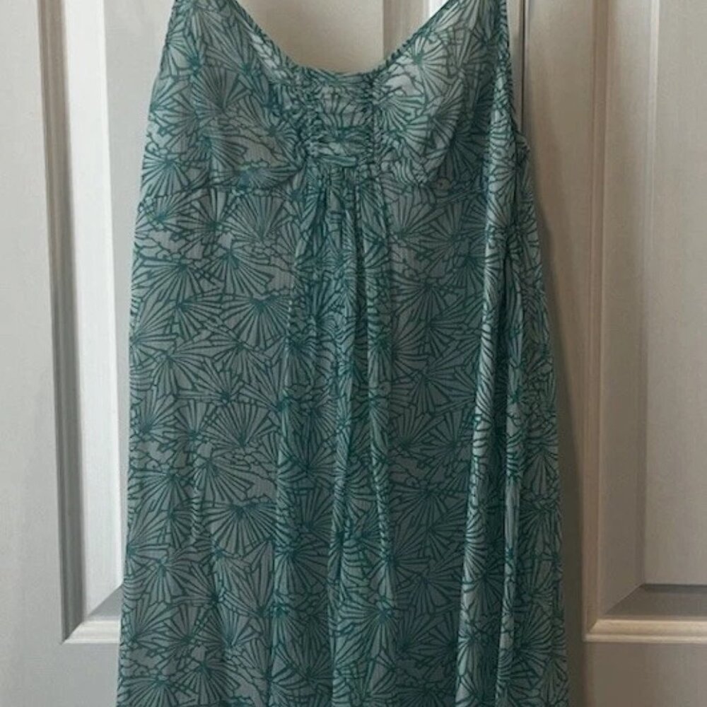 NWT: JUICY COUTURE BRIGHT BTTLE FAN FSTV SILK DRESS, SIZE: 4